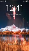 Space Rocket Lock Screen Affiche