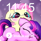 Cute Pony Baby Rainbow Pattern Screen Lock icône
