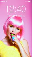 Pink  Style PIN Lock Affiche