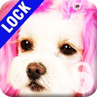 Pink Style Dog PIN Lock icône