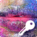 Glitter Glitzy Makeup Silver Effect PIN Smart Lock APK