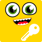 Smiley Funny Emoji Yellow Emotions HD Smart Lock ikon