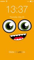 Smiley Funny Emoji Yellow Emotions HD Smart Lock Affiche