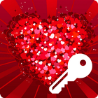 Valentine Day Love Red Heart Wallpaper Smart Lock icône