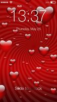 Valentine Day Love Red Heart Wallpaper Smart Lock poster