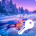 Winter Village Snow Frost Sunset Smart Screen Lock ikona