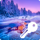 Winter Village Snow Frost Sunset Smart Screen Lock icon