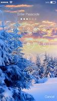 Winter Village Snow Frost Sunset Smart Screen Lock imagem de tela 1