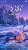 Winter Village Snow Frost Sunset Smart Screen Lock capture d'écran 2