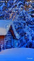 Winter Village Snow Frost Wallpaper Smart PIN Lock imagem de tela 1
