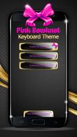 Pink Bowknot Keyboard Theme Affiche