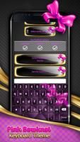 Pink Bowknot Keyboard Theme capture d'écran 1