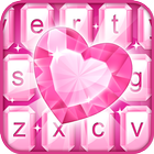آیکون‌ Pink Diamond Keyboard Theme