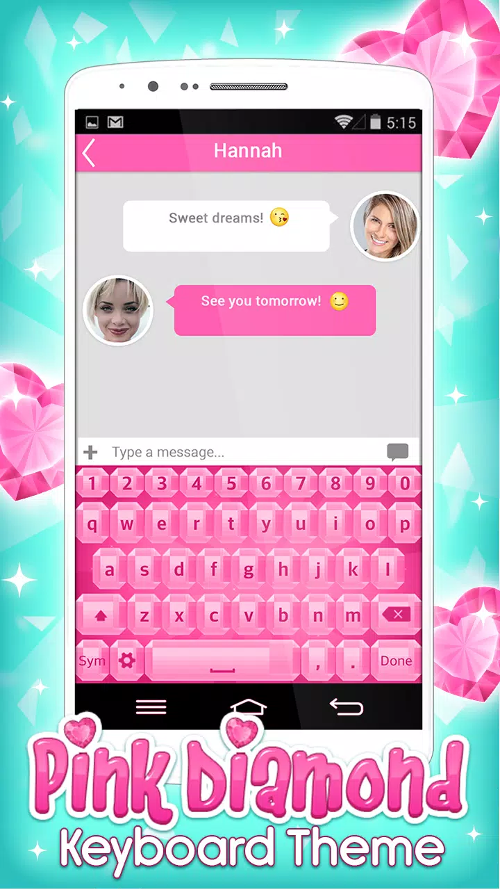 Pink Diamond Keyboard Theme APK for Android Download
