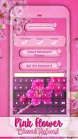 Rosa Blumen Stilvolle Tastatur Screenshot 2
