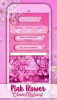 Rosa Blumen Stilvolle Tastatur Screenshot 3