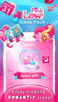 Pink Love Icons Pack Affiche
