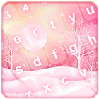 Pink Snow Keyboard Design icône