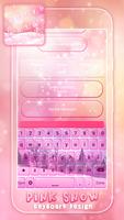 Pink Snow Keyboard Design ảnh chụp màn hình 3