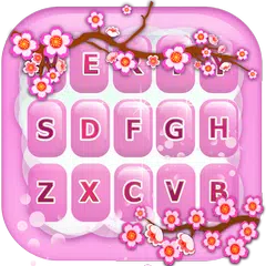 Pink Sakura Flowers Keyboard