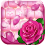 Pink Rose Keyboard Themes