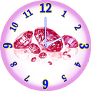 Pink Diamonds Analog Clock APK