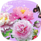 Pink Flowers Live Wallpaper icône