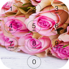 Pink Rose Love lock screen أيقونة