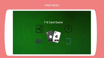 برنامه‌نما 7-8 Card Game,  Seven Eight عکس از صفحه