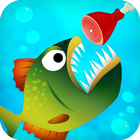 piranha eating game icône
