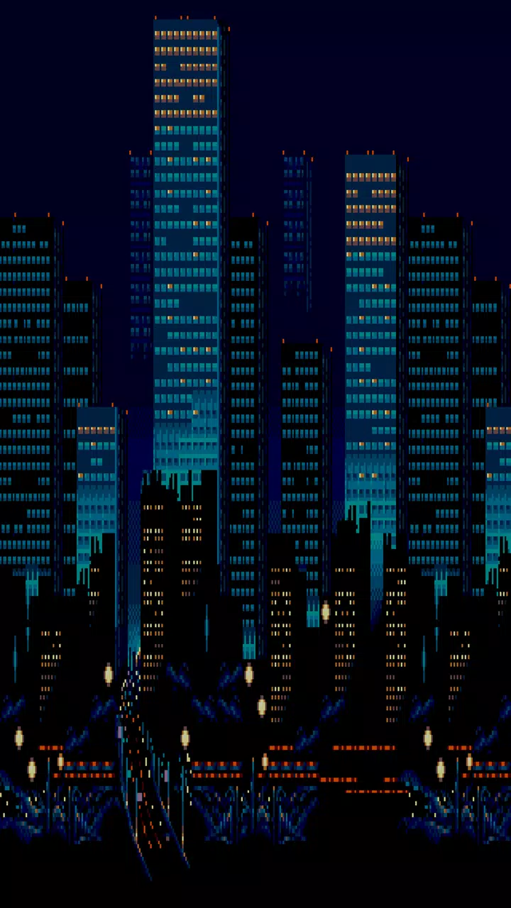 pixel art city