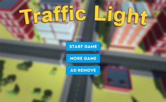 Traffic Light movement of cars Affiche