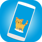 cat walking  in phone prank pro Cat on screen icône