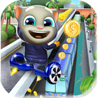 cat hoverboard subway games أيقونة