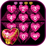 Pink Diamond Heart Lock Screen آئیکن