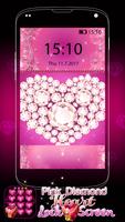 برنامه‌نما Pink Diamond Heart Lock Screen عکس از صفحه