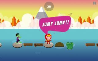 iroN Blocky Jumping man Kids Game capture d'écran 3