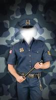 Police Costume montage photo Affiche