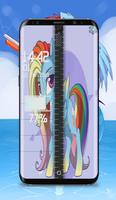Rainbow Shy Pony Princess Zipper Lock Screen Affiche
