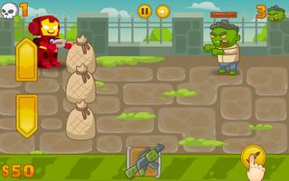 Zombie IRON Defense legO man Game ภาพหน้าจอ 1