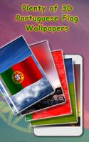 Portugal Flag Waving Wallpaper پوسٹر
