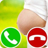 pregnant fake call icon