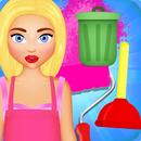 girl cleaning house game APK