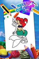 Princess Mermaid Coloring Game Affiche