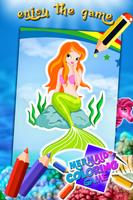 Princess Mermaid Coloring Game capture d'écran 2