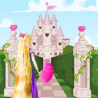ikon 👸  Rapunzel with horse 🐎