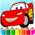 how to color Lightning McQueen (coloring pages) icon