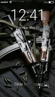 AK 47 Fun Military Gun Screen Lock الملصق