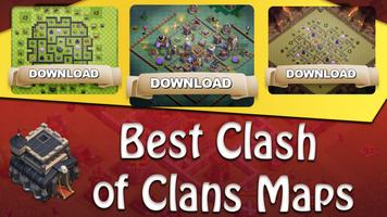 Maps of Clash of Clans 2018 BASE DESIGN Affiche