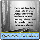 Qoute Note For Sadness icon